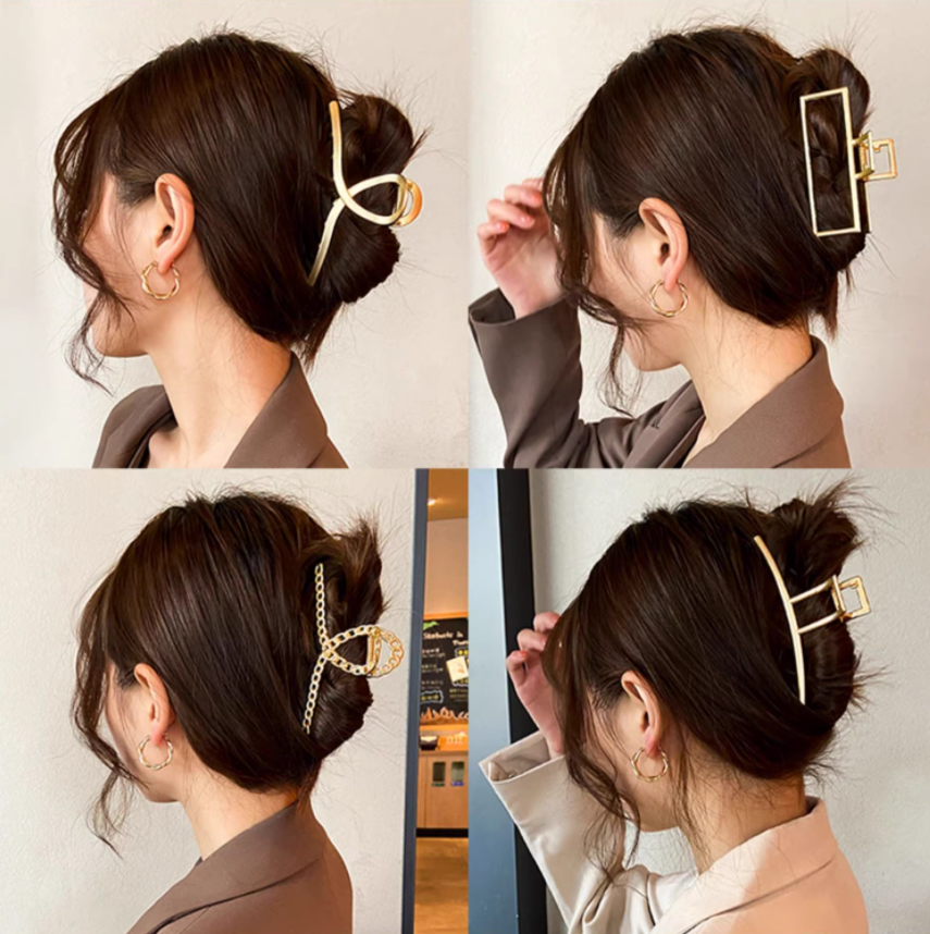 大号金属抓夹高级感后脑勺发夹女2023新款盘发鲨鱼夹发量多大夹子