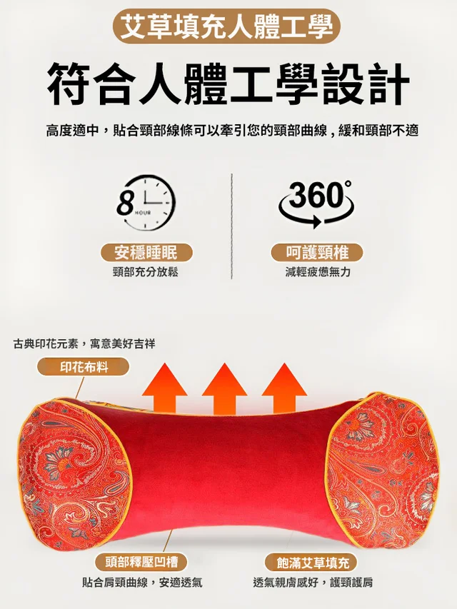 【頸部活血】養生必備 加熱艾草護頸枕 火爆熱銷中！台灣本土出貨！24小時在線客服，售後無憂！
